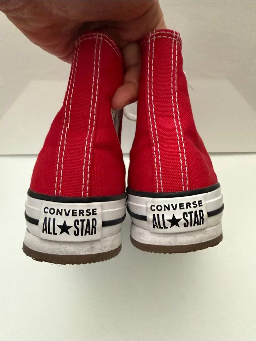Converse Red High Top Canvas Sneakers